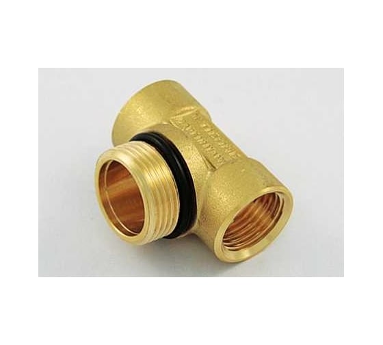 Коллекторный тройник Tiemme концевой, 1"х1/2"х1/2" (латунь) O-ring 1950040 / 1890R