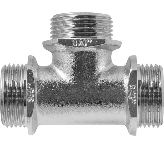 Тройник MPF 3/4" н/н/н с ограничителем, опт 18 шт ИС.072073.18