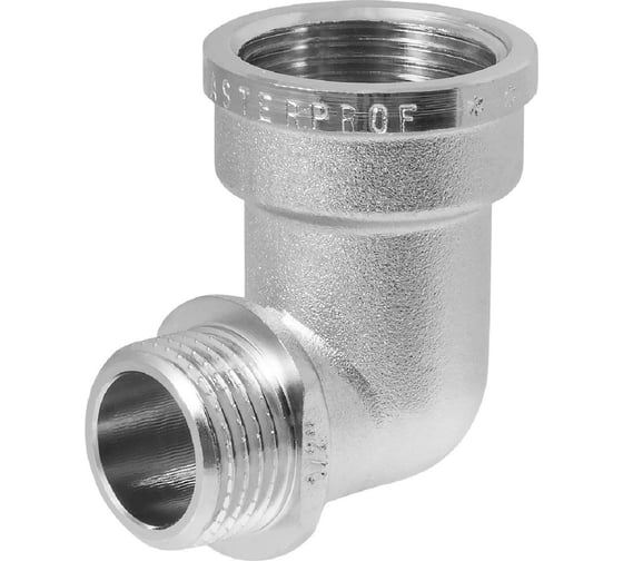 Переходной угольник MPF 3/4" х 1/2" в/н с ограничителем, опт 15 шт ИС.072632.15 1