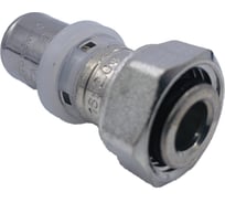 Прямое соединение Tiemme 16х1/2"(16) с накидной гайкой (пресс) (никель) 1650160 / 1668S1604CZ