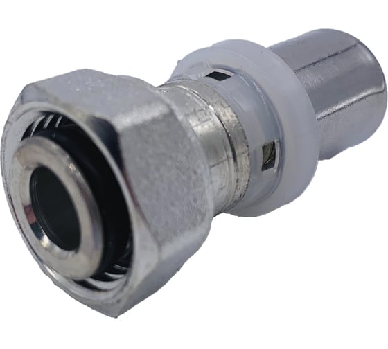 Прямое соединение Tiemme 16х1/2"(16) с накидной гайкой (пресс) (никель) 1650160 / 1668S1604CZ