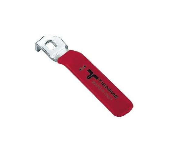 Плоская ручка для шарового крана Tiemme 3/4" (с пластиковым покрытием, красная) 2090015 / 2093R