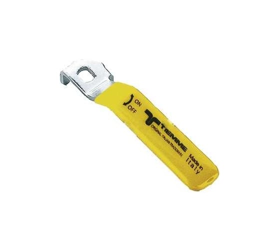 Плоская ручка для шарового крана Tiemme 3/4" (с пластиковым покрытием, желтая) 2090062 / 2093G