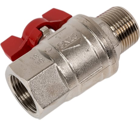 Усиленный шаровой кран RuB BRESСIA (S.33), 1" DN25 PN65, ВР-НР бабочка S33F26