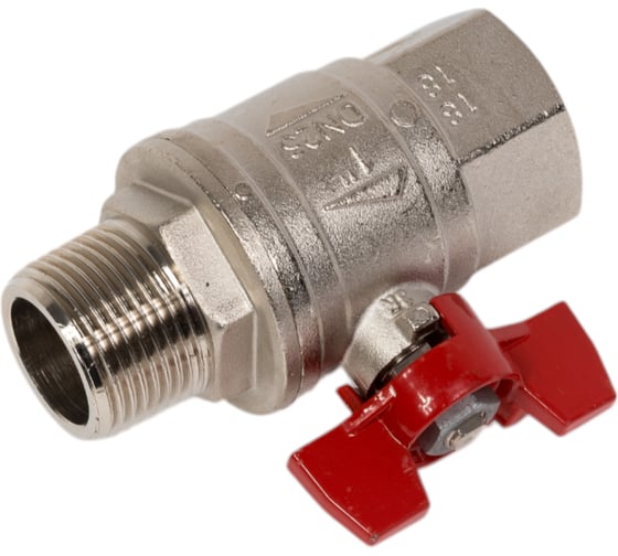 Усиленный шаровой кран RuB BRESСIA (S.33), 1" DN25 PN65, ВР-НР бабочка S33F26