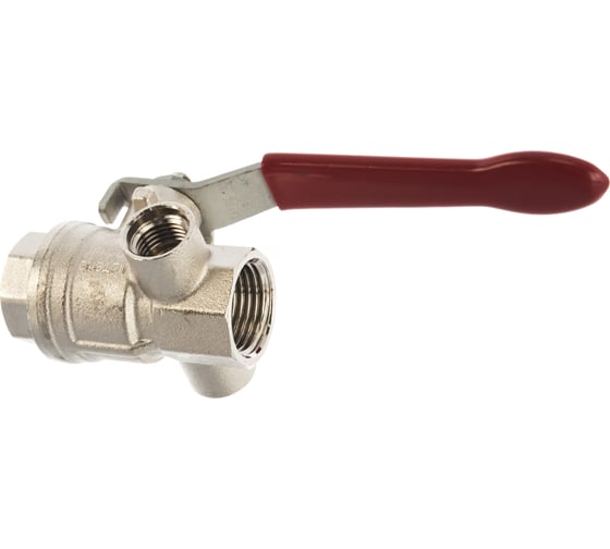 Шаровой кран RuB MILANO (S.81), 1/2" (с боковым дренажным клапаном) DN15 PN16, ВР-ВР, ручка S81D002