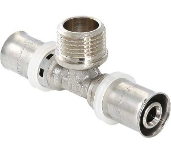 Тройник Tiemme 16x1/2"Нx16 SN (пресс)1650669/1658SN