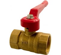 Кран шаровой полнопроходной DN.ru 11б27п1 Ду32 Ру16 латунь муфтовый (гайка-гайка), рычаг D160-00309