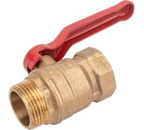 Кран шаровой полнопроходной DN.ru 11б27п1 Ду20 Ру16 латунь муфтовый (гайка-штуцер), рычаг D160-00301
