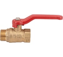 Кран шаровой полнопроходной DN.ru 11б27п1 Ду15 Ру16 латунь муфтовый (гайка-штуцер), рычаг D160-00296