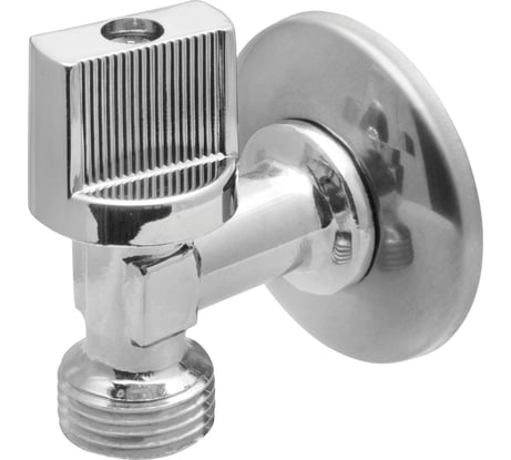 Шаровой угловой кран для стиральных/посудомоечных машин MPF Light 1/2 х1/2 н/н, хром, флажок сверху ИС.080360