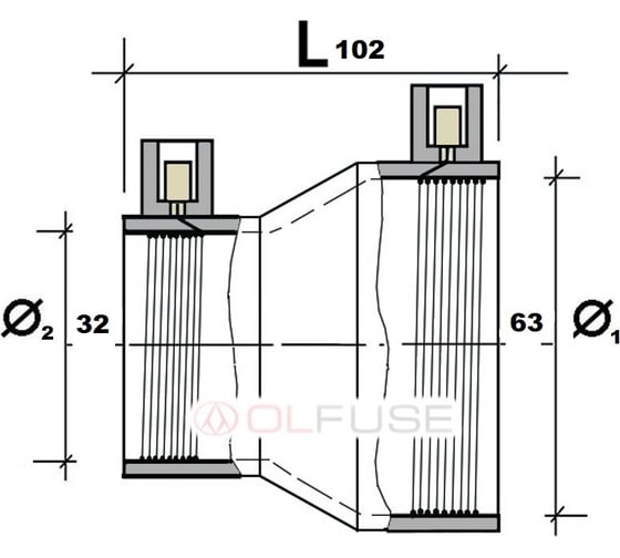 Электросварной переход OLFUSE pn16 sdr11 pe100 d63x32, 7729063032