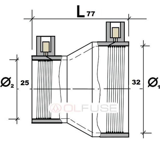 Электросварной переход OLFUSE pn16 sdr11 pe100 d32x25, 7729032025