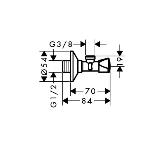 Угловой переходник HANSGROHE 13902000 Angle Valve E 00000007302