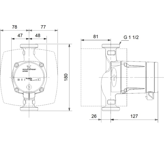 Насос Grundfos ALPHA2 L 25-60 180 98286490