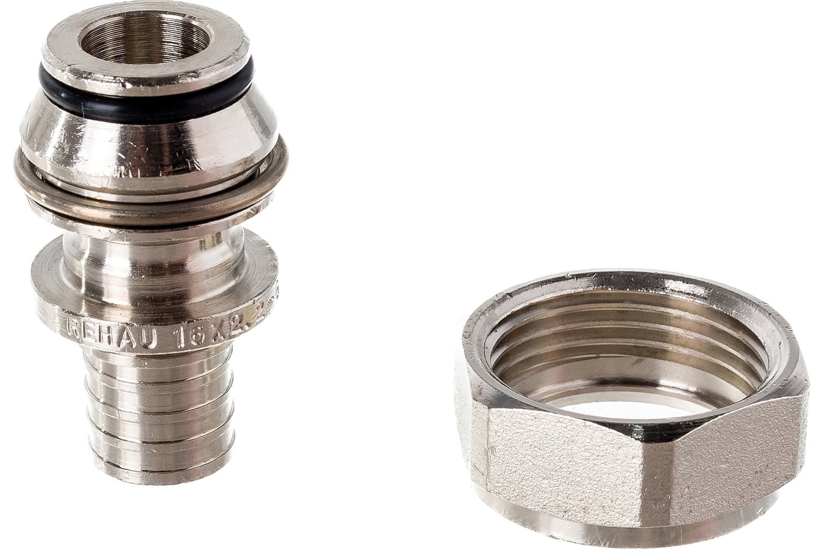 Переходник Rehau НГ 16 3/4 никелированная DZR латунь на евроконус ...