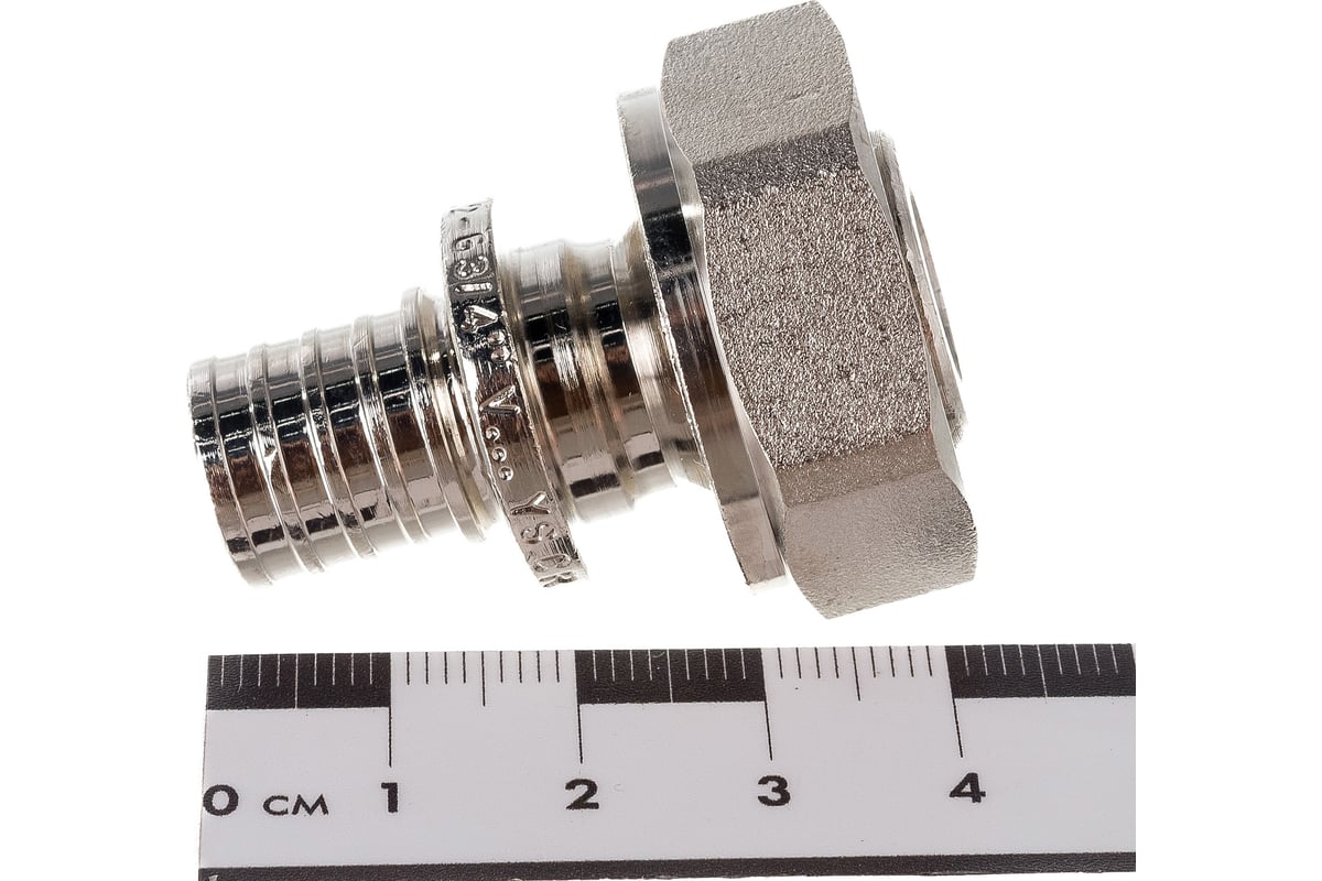 Переходник Rehau НГ 16 3/4 никелированная DZR латунь на евроконус ...