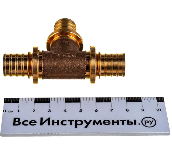 Равнопроходной тройник Rehau 20 20 20 бронза RX 13777261001