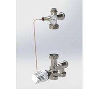 Смесительный узел без насоса Emmeti соед. на 1" (межосевое 21см) (соединение с насосом 1") tm3-c (Италия) 28132600