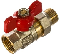 Кран шаровой усиленный с полусгоном американкой RVC 1/2" бант ИС.080189