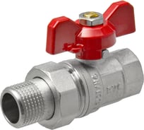 Кран шаровой усиленный с полусгоном американкой RVC 3/4" бант ИС.080190