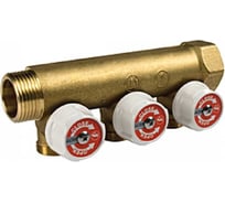 Сантехнический коллектор Giacomini 3/4x1/2E/3 с вентилями R585CY063