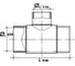 Тройник OLFUSE литой переходной 90 t pn16 sdr11 pe100 d225x110, 771916225110 3