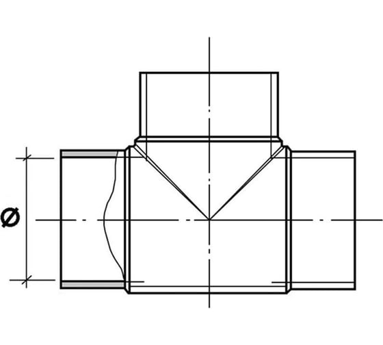 Тройник OLFUSE литой 90 tee pn16 sdr11 pe100 d110, 771816110