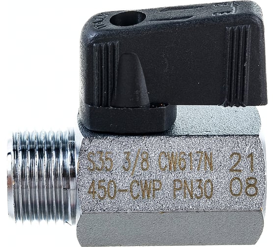 Шаровой кран RUB 3/8" DN8 PN30, ВР-НР, NAPOLI (S.35), флажок S35CM0