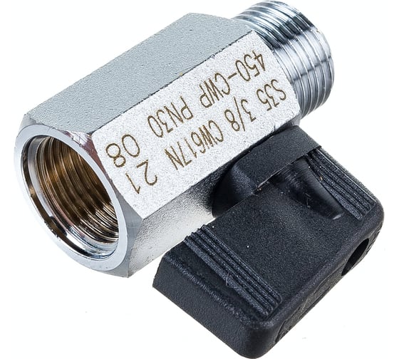 Шаровой кран RUB 3/8" DN8 PN30, ВР-НР, NAPOLI (S.35), флажок S35CM0