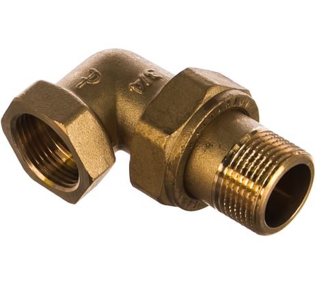 Угловой сгон американка ELSEN НВ 3/4 3/4 латунь с плоским уплотнением EBF27.34