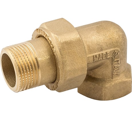 Угловой сгон американка ELSEN НВ 1/2 1/2 латунь с плоским уплотнением EBF27.12