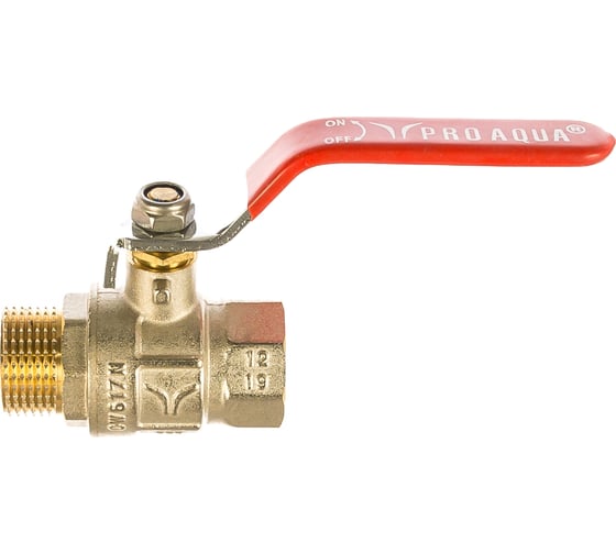 Полнопроходной шаровой кран PRO AQUA, Н-В 3/4 FWL53-m20-f20x