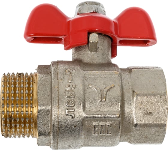 Полнопроходной шаровой кран PRO AQUA ручка бабочка, Н-В 3/4 FWB61-m20-f20x 1
