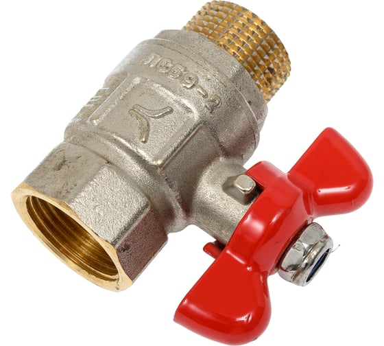 Полнопроходной шаровой кран PRO AQUA ручка бабочка, Н-В 3/4 FWB61-m20-f20x