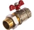 Кран шаровой полнопроходной PRO AQUA со сгоном ручка бабочка, Н-В 1 1/4 FWB65-m32-f32x FWB65-m32-f32xb 1
