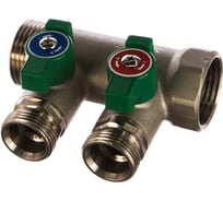 Модульный коллектор ELSEN 1 дюйм, 2 контура, размер отвода-3/4 ЕК, EMW04.02