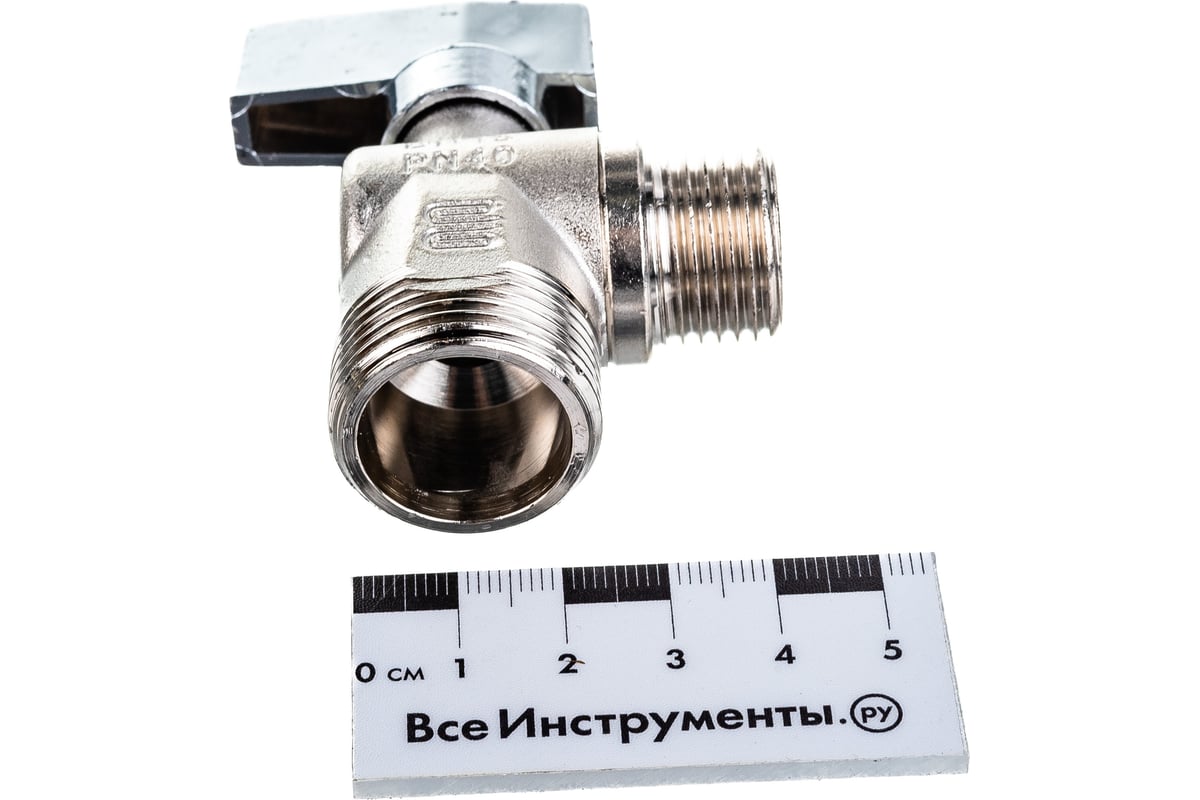 Шаровой угловой кран для стиральных машин ELSEN 3/4 - 1/2 НН ручка ...