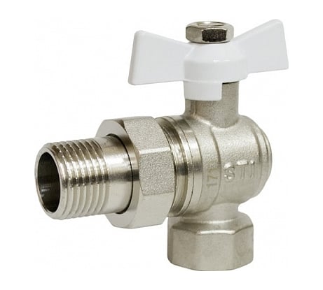 Шаровой кран STI накидная гайка, 15, бабочка, угловой ТТ000014628