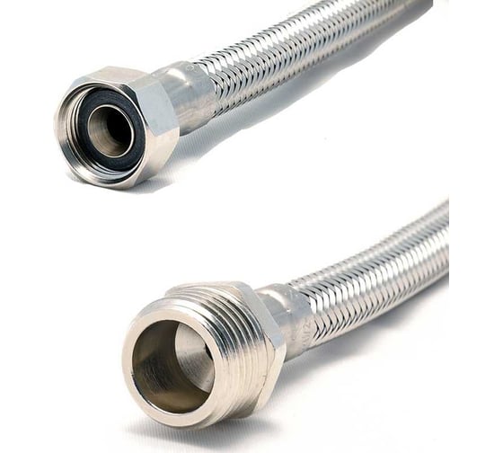 Гибкая подводка повышенной проходимости TUCAI DN13 0.8 м, в стальной оплетке, 1/2"-1/2" Г/Ш TUCAI 00079126
