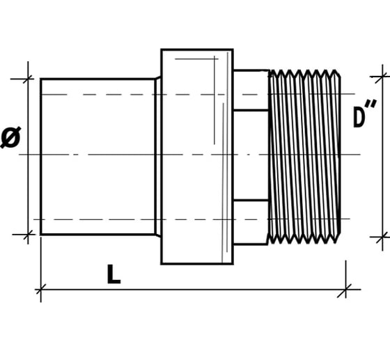 Переход SABfuse латунь SDR11 PE PN16 D32X1" наруж. 80401603200D