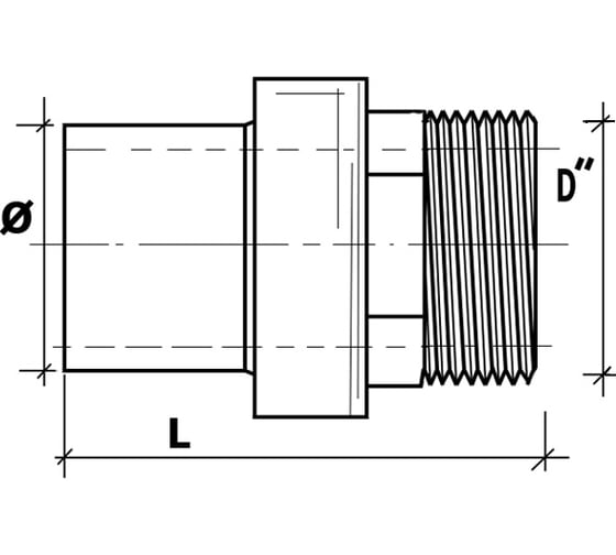 Переход SABfuse латунь SDR11 PE PN16 D25X3/4" наруж. 80401602500C