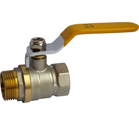 Шаровый кран Профитт газовый, 3/4, латунь, ВР/НР рычаг 4828292
