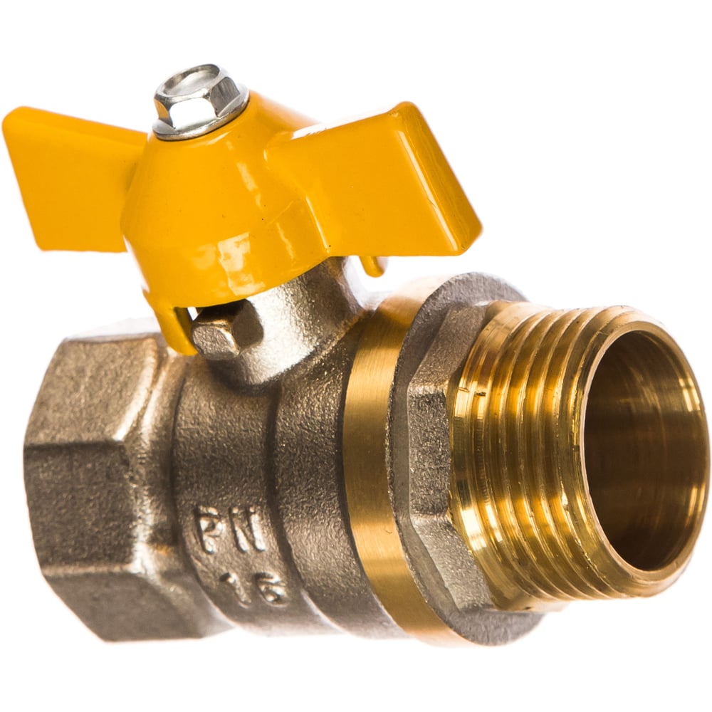 Шаровый кран Профитт газовый, 3/4, латунь, ВР/НР бабочка 4828261 ...
