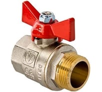 Шаровой кран Энкор 1/2 FM бабочка /12/192/ 17586