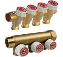Модульный коллектор Giacomini 3/4x16/4, с отсекающим клапаном нов.арт.R585CY064 R585CY024