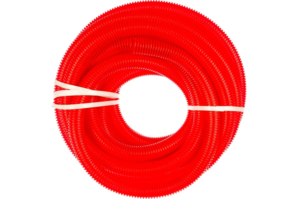 Труба гофрированная Промрукав ПНД защитная для МПТ пешель красная д40 ...