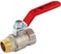 Кран Tiemme 1" ВН шаровой (плоская ручка красная) 2360024 1