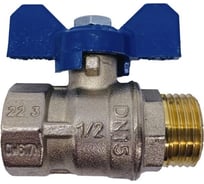 Кран Tiemme 1/2" ВН шаровой (синяя бабочка) 2360063/2371B2804