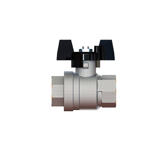 Шаровой кран ELSEN Strong T, 1", ВВ, ручка-бабочка, латунь EV10.2200